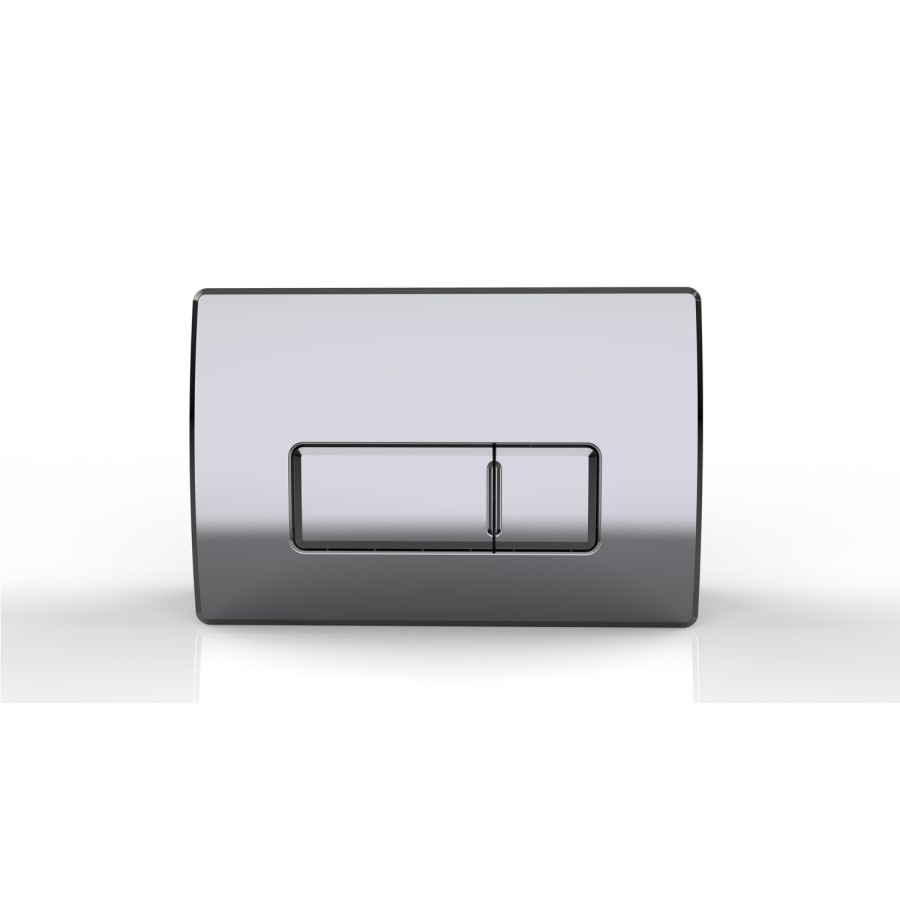Wall Hung Rimless Toilet with Soft Close Seat, Chrome Pneumatic Flush Plate, 820mm Frame & Cistern - Austin