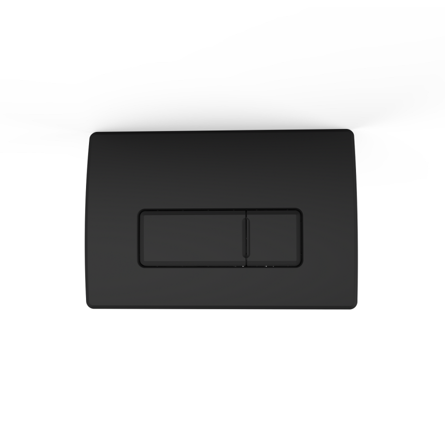 Wall Hung Rimless Toilet with Soft Close Seat, Matt Black Pneumatic Flush Plate, 820mm Frame & Cistern - Austin