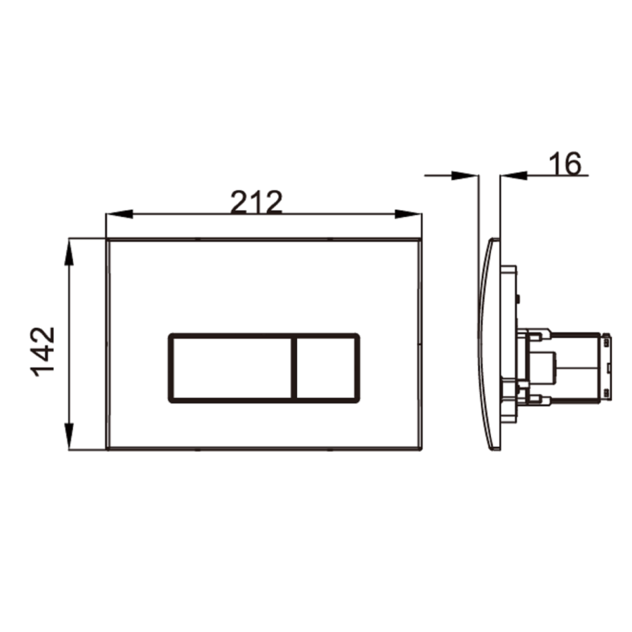 Wall Hung Rimless Toilet with Soft Close Seat, Chrome Pneumatic Flush Plate, 1160mm Frame & Cistern - Austin