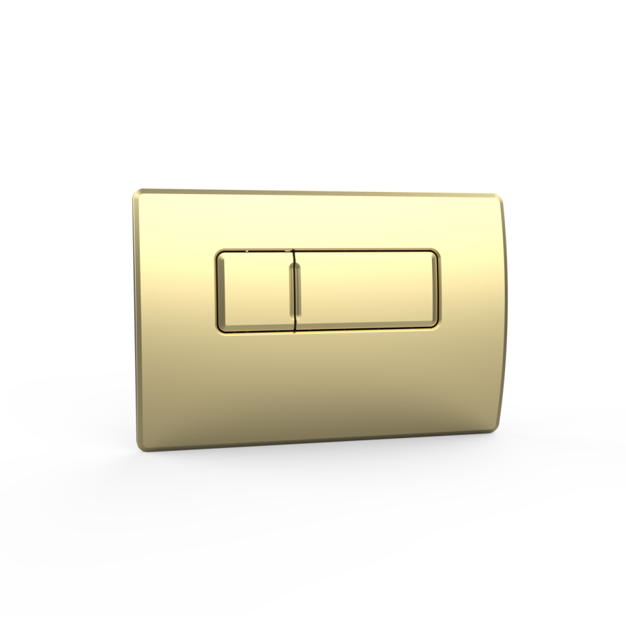 Wall Hung Rimless Toilet with Soft Close Seat, Brushed Brass Pneumatic Flush Plate, 1160mm Frame & Cistern - Austin