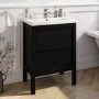 600mm Black Freestanding Vanity Unit with Basin - Avebury