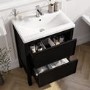600mm Black Freestanding Vanity Unit with Basin - Avebury