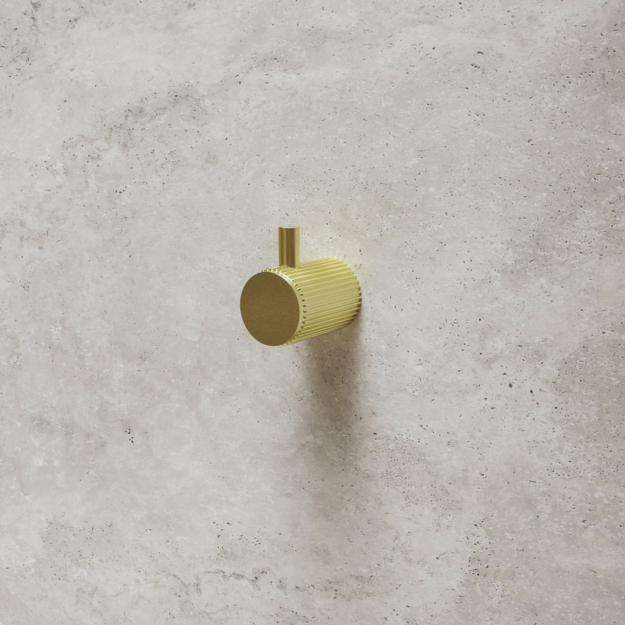 3 Piece Brass Knurled Bathroom Accessory Set - Arissa