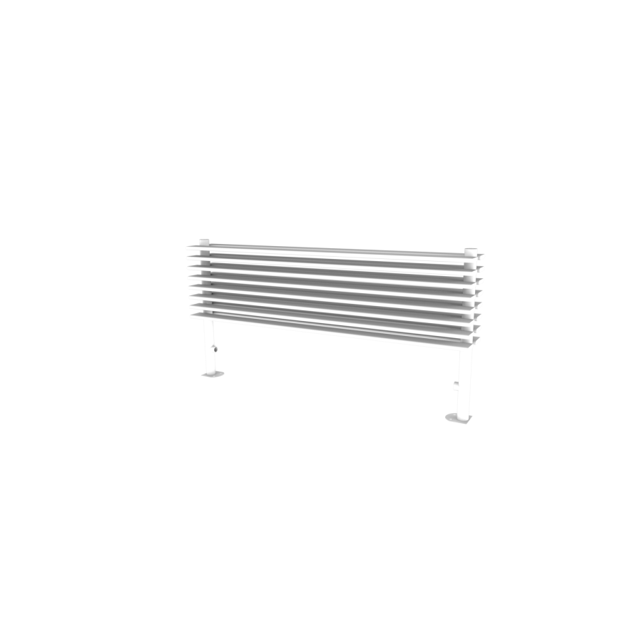 White Horizontal Floor Standing Radiator 500 x 1000mm - Azuma