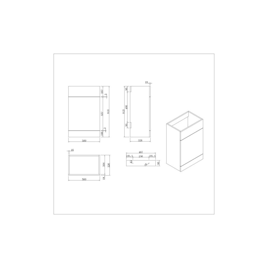 1100mm Beige Left Hand Toilet and Sink Unit with Brass Fittings - Unit & Basin Only - Bali
