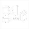 1100mm Black Toilet and Sink Unit Right Hand with Round Toilet and Brass Fittings - Bali