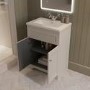 600mm Beige Freestanding Vanity Unit with Basin – Baxenden