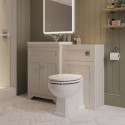 BUN/BAX592BG/97774 1100mm Beige Toilet and Sink Unit with Traditional Toilet – Baxenden