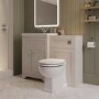 1100mm Beige Toilet and Sink Unit with Traditional Toilet – Baxenden