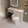 1100mm Beige Toilet and Sink Unit with Traditional Toilet – Baxenden