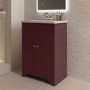 600mm Burgundy Freestanding Vanity Unit with Basin - Baxenden