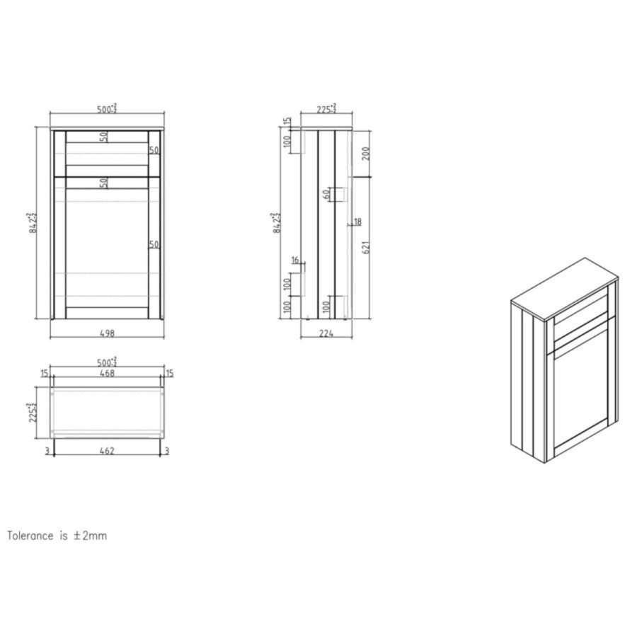 1100mm Burgundy Toilet and Sink Unit with Traditional Toilet - Baxenden