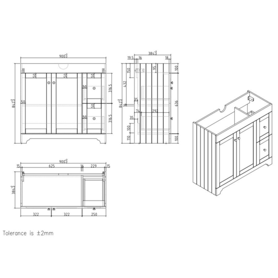 1400mm Burgundy Toilet and Sink Unit with Traditional Toilet - Baxenden