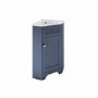 580mm Blue Corner Freestanding Cloakroom Vanity Unit with Basin - Baxenden