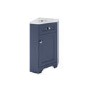 Grade A1 - 580mm Blue Corner Vanity Unit - Baxenden 