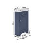 580mm Blue Corner Vanity Unit - Baxenden