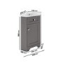 580mm Grey Corner Vanity Unit - Baxenden 