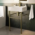 BUN/BOWGW497X397/97249 1 Tap Hole Basin with Brass Wash Stand 500mm - Bowen