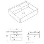 1 Tap Hole Basin with Brass Wash Stand 500mm - Bowen