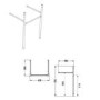1 Tap Hole Basin with Brass Wash Stand 500mm - Bowen