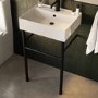1 Tap Hole Basin with Black Wash Stand 500mm - Bowen