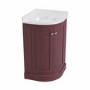 500mm Burgundy Curved Corner Freestanding Vanity Unit with Basin – Bowland