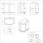 800mm Blue Curved Freestanding Vanity Unit with Basin - Bowland
