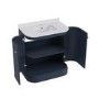 800mm Blue Curved Freestanding Vanity Unit with Basin - Bowland