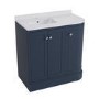 900mm Blue Left Hand Curved Corner Freestanding Vanity Unit with Basin – Bowland