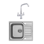 Taylor & Moore Single Bowlk Stainless Steel Kitchen Sink & Twin Lever Mixer Tap