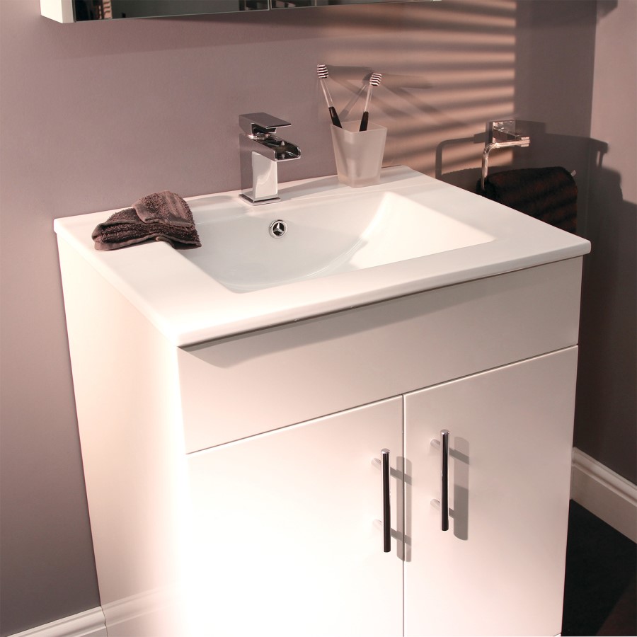 600mm Floorstanding Vanity Unit with Basin - Aspen