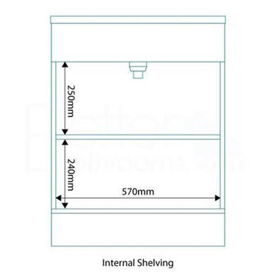 600mm Floorstanding Vanity Unit with Basin - Aspen