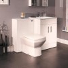Toilet &amp; Basin Combination Unit with Tabor Toilet - 2 Door- White- Aspen Range