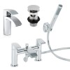 Rivera Waterfall Tap Pack with Basin Waste