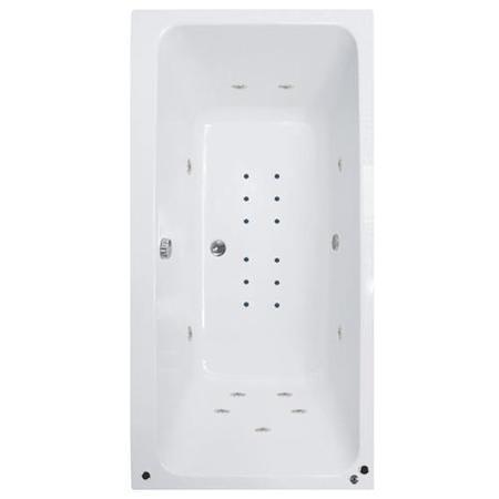 Double Ended Hydrotherapy Bath - Single Bath Screen - L1800 x W900mm - Turin