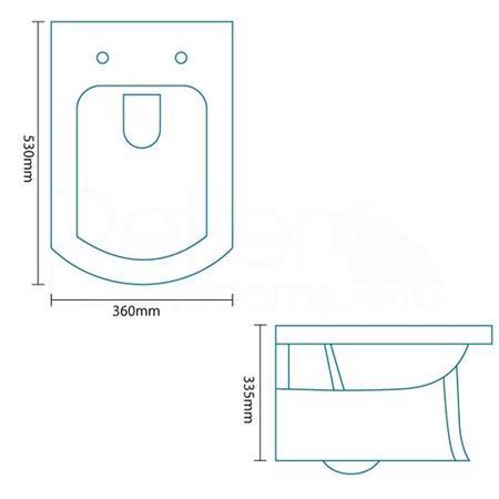 Isobelle Wall Mounted Toilet and Soft Close Seat