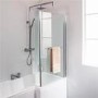 Tabor 1700 Shower Bath 46 Bathroom Suite-L Shaped Fixed Bath Shower Screen With Towel Rail-Left Handed Bath