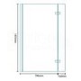 Tabor 1700 Shower Bath 46 Bathroom Suite-L Shaped Hinged Bath Shower Screen With Towel Rail-Right Handed Bath