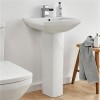 Tabor 1700 Shower Bath 46 Bathroom Suite-L Shaped Fixed Bath Shower Screen With Towel Rail-Right Handed Bath