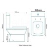 Tabor 1700 Shower Bath 46 Bathroom Suite-L Shaped Fixed Bath Shower Screen With Towel Rail-Right Handed Bath