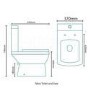 Tabor Close Coupled Toilet with Pan Connector