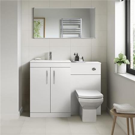 Ashford White Gloss Combination Unit with Tabor Back to Wall Toilet