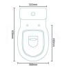 Ravenna Short Projection Toilet and Soft Close Seat with Pan Connector