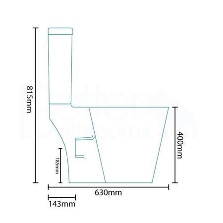 Ravenna Short Projection Toilet and Soft Close Seat 