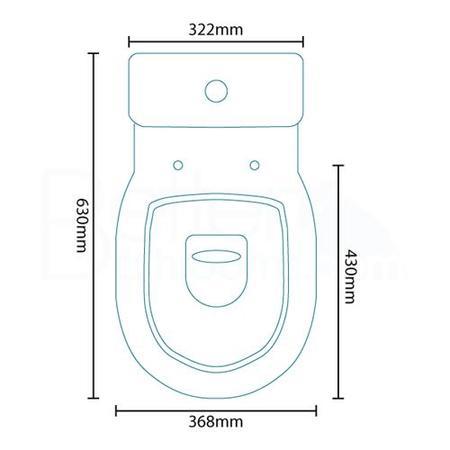 Ravenna Short Projection Toilet and Soft Close Seat 
