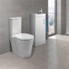 Ashford Cloakroom 400 White Vanity Unit with Ravenna Short Projection Toilet &amp; Seat