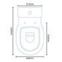 Ashford Cloakroom 400 White Vanity Unit with Ravenna Short Projection Toilet & Seat