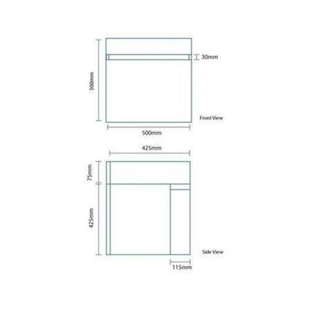 Murcia 500mm Wall Mounted Vanity Drawer Unit