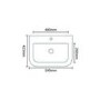 600mm Wall Hung Vanity Basin Unit - White Double Door - Murcia Range
