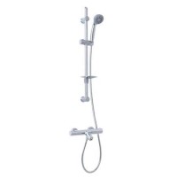 Peru Deluxe Wall Mounted Bath Shower Mixer & Eco Slide Rail Kit